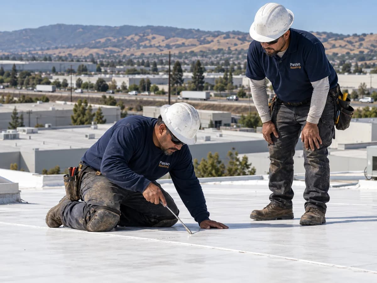 Flat roof seam inspection